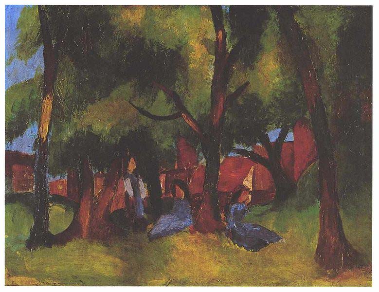August Macke Children und sunny trees